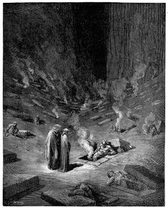 Enfer : la ville de Dis, dieu romain des enfers, 1863