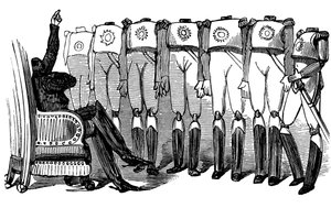 Histoire de la Sainte Russie. Nicolas Ier fait un discours devant les gardes, 1854 - Gustave Dore
