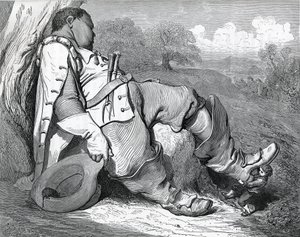 Illustration pour "Le petit poucet", écrit en 1697 par Charles Perrault (1628-1703)