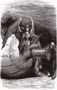Illustration de Gustave Doré pour les œuvres complètes de François Rabelais : la dive bouteille (cinquième livre) - Gustave Dore