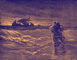 Jésus marchant sur la mer - Bible