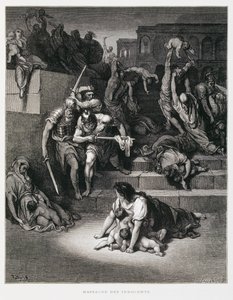 Le roi Hérode ordonne le massacre des innocents, Illustration de la Bible de Doré