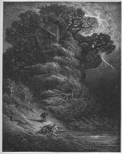 Le chêne et le roseau - des "Fables" de Jean de La Fontaine - Gustave Dore