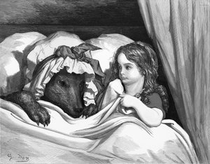 Le Petit Chaperon Rouge, gravure par Gustave Doré