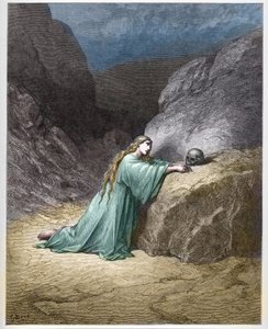 Marie Madeleine repentante - gravure dans « La Bible illustrée » par Gustave Doré (1832-1883)