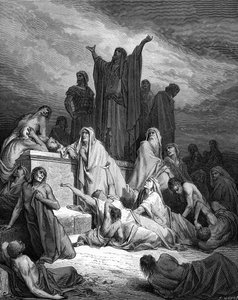 La peste de Jérusalem, gravure de Doré - Bible