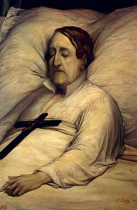 Portrait de Gioachino Rossini sur son lit de mort
