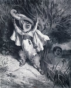 Le Chat botté, illustration par Gustave Doré (1832-1883) pour le conte de fées de Charles Perrault (1628-1703)