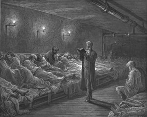Lecteur de la Bible dans un refuge de nuit, 1872 - Gustave Dore