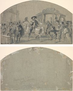Scène de rue (recto); Esquisses (verso) - Gustave Dore