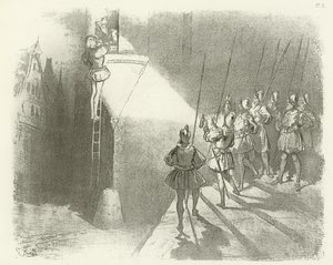 Surpris par les gardes - Règne de Henri IV - Gustave Dore
