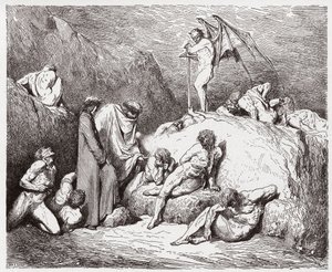 La Divine Comédie, Enfer, Chant 28: Semeurs de discorde mutilés dans la neuvième bolgia - Illustration de Gustave Doré
