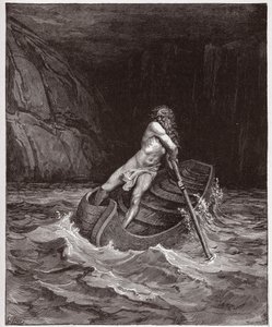 La Divine Comédie, Inferno, Chant 3 : Charon sur le fleuve Achéron - par Dante Alighieri (1265-1321) - Illustration par Gustave Doré (1832-1883)