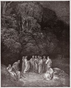 La Divine Comédie, Enfer, Chant 4 : Homère, les poètes et les héros dans les Limbes (Illustration de Gustave Doré) - Gustave Dore