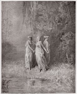 La Divine Comédie, Purgatoire, Chant 29: Charité, Espoir et Foi - Illustration de Gustave Doré