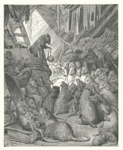 Les Fables de La Fontaine : Le Conseil tenu par les Rats - Gustave Dore