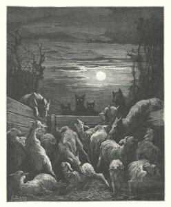 Les Fables de La Fontaine : Les Loups et les Brebis - Gustave Dore