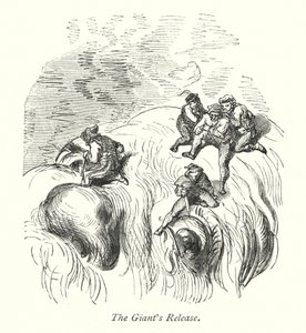 Le lâcher de géants (gravure) - Gustave Dore