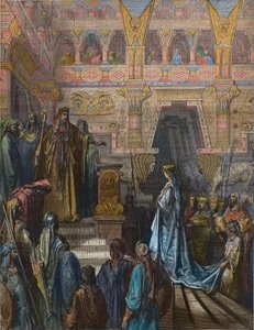 La Reine de Saba devant Salomon, gravée par Gustave Doré