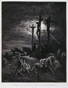 La crucifixion du Christ, Illustration de la Bible de Doré