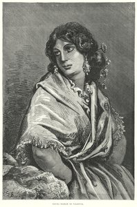 Jeune femme de Valence (gravure) - Gustave Dore