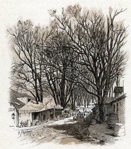 Vue du nouvel entrepôt de la rue Léopold, Bercy, Paris (dessin de Gustave Fraipont) - Gustave Fraipont