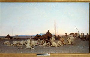 Prière du soir dans le désert du Sahara (détail) - Gustave Guillaumet