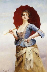Une dame avec un parasol