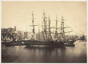 Navires dans le port de Sète, 1857 - Gustave Le Gray
