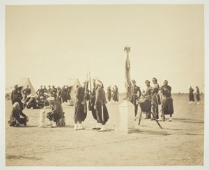 Le Drapeau Levé du Régiment des Zouaves, Camp de Châlons
