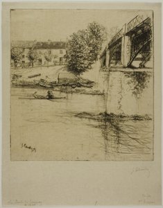 Le pont de Gournay, de côté