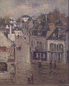 Rue à Pont-Aven après la pluie - Gustave Loiseau