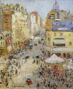 Le 14 juillet à Paris, rue de Clignancourt, 1925 - Gustave Loiseau