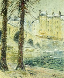 Le Pont Marie, effet de neige