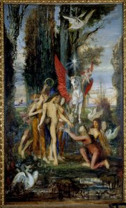 Le poète grec Hésiode et les Muses