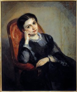 Portrait de Joulia Hogay, Vicomtesse de Calonne, épouse du publiciste Alphonse Bernard, Vicomte de Calonne - Gustave Ricard