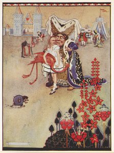 Alice et la Duchesse pendant le jeu de croquet - Gwynedd M. Hudson
