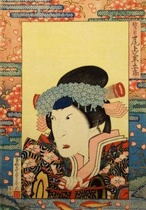 Acteur de Kabuki Onoe Kikugorô III en tant que Shizuka Gozen