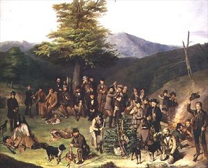 Partie de chasse dans les collines de Gerecse, 1859