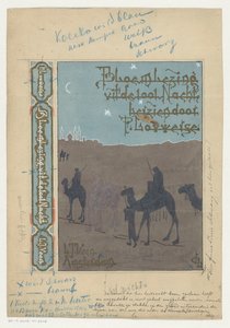 Conception de couverture pour : Pieter Louwerse, Anthologie des Mille et Une Nuits, 1910 - H.C. Louwerse (signed by artist)