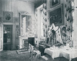 La chambre de la reine au château de Windsor, vers 1899