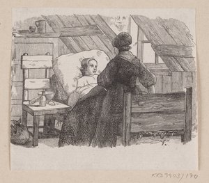 Illustration de "Cinq dans une cosse de pois" dans H.C. Andersen, "Contes et Histoires", Tome 2 - H.P. Hansen