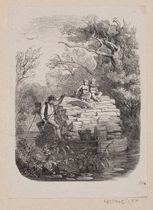 Illustration pour "Ib et petite Christine" dans H.C. Andersen, "Contes et histoires", Tome 2 - H.P. Hansen