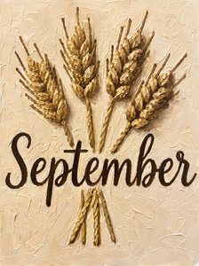 Récolte de blé de septembre