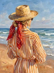 Journée à la plage avec un chapeau de paille - HUGO