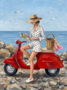 Trottinette de plage pour femme élégante