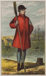 Batellier (lithographie en couleur) - H.W. (after) Petherick