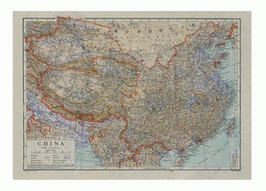 Carte de la Chine, c1910