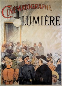 Affiche pour le cinématographe des frères Lumière au Grand Café en décembre 1895 (illustration)