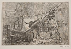 Nissen chevauchant le bœuf
